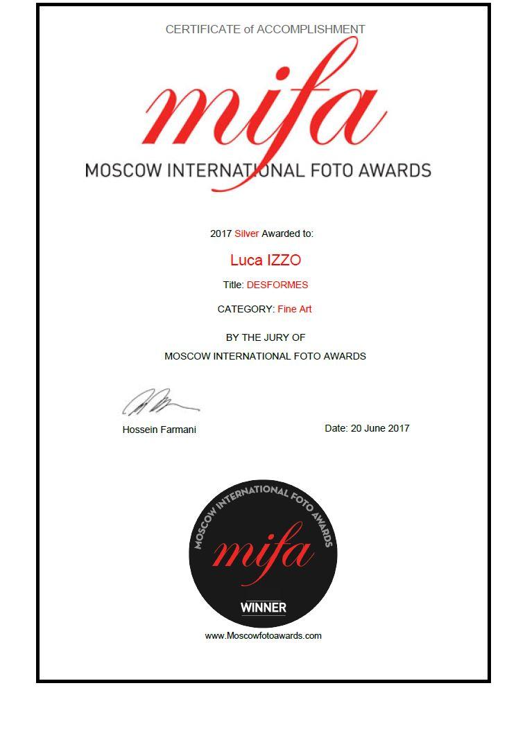 mifa certificate silver fine art 2017